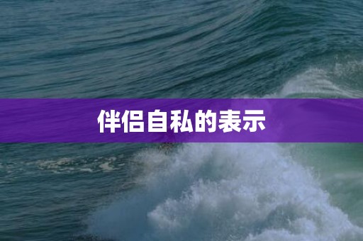 伴侣自私的表示