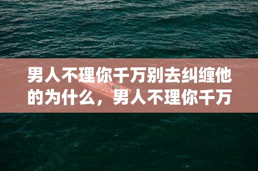男人不理你千万别去纠缠他的为什么，男人不理你千万别理他(男人不联系你的原因)