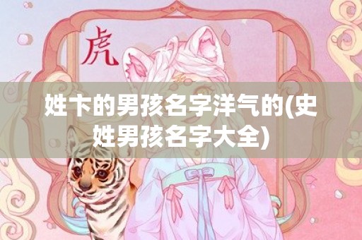 姓卞的男孩名字洋气的(史姓男孩名字大全)