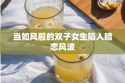 当如风般的双子女生陷入暗恋风波