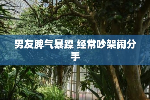 男友脾气暴躁 经常吵架闹分手