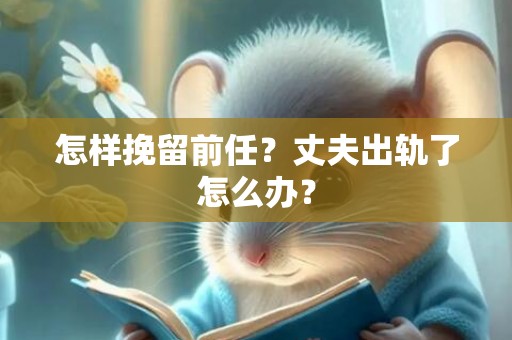 怎样挽留前任？丈夫出轨了怎么办？