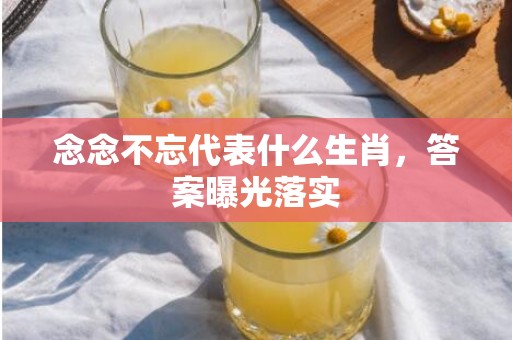 念念不忘代表什么生肖，答案曝光落实