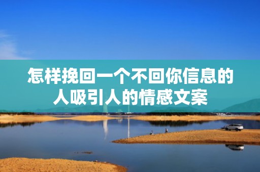 怎样挽回一个不回你信息的人吸引人的情感文案