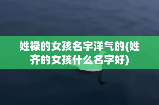 姓禄的女孩名字洋气的(姓齐的女孩什么名字好)