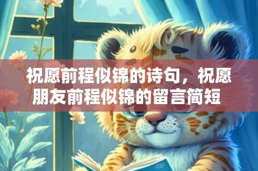 祝愿前程似锦的诗句，祝愿朋友前程似锦的留言简短 祝愿前程似锦的短句
