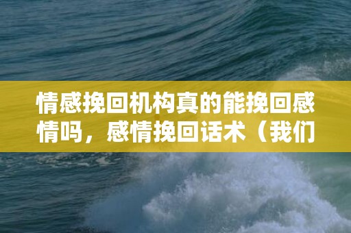 情感挽回机构真的能挽回感情吗，感情挽回话术（我们再来聊聊挽回话术晋升）