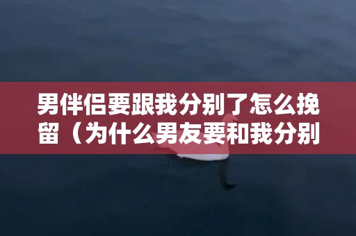 男伴侣要跟我分别了怎么挽留（为什么男友要和我分别）