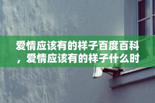 爱情应该有的样子百度百科，爱情应该有的样子什么时候播出在爱奇艺能看