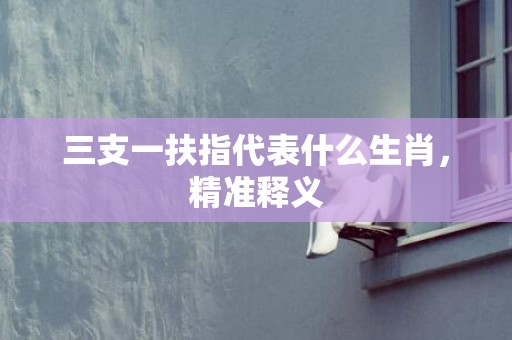 三支一扶指代表什么生肖，精准释义