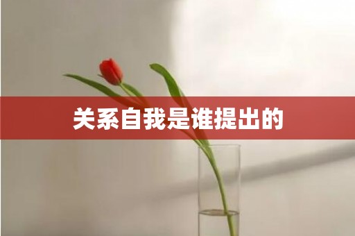 关系自我是谁提出的