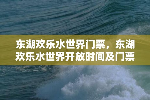 东湖欢乐水世界门票，东湖欢乐水世界开放时间及门票价格2023