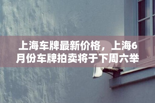 上海车牌最新价格，上海6月份车牌拍卖将于下周六举行