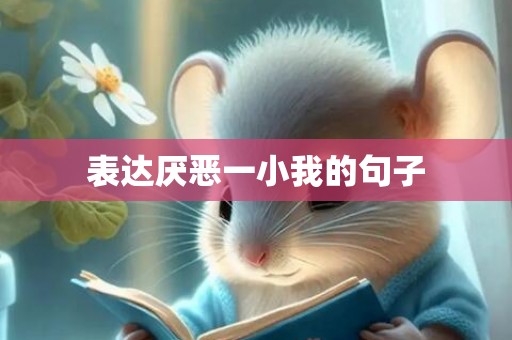 表达厌恶一小我的句子