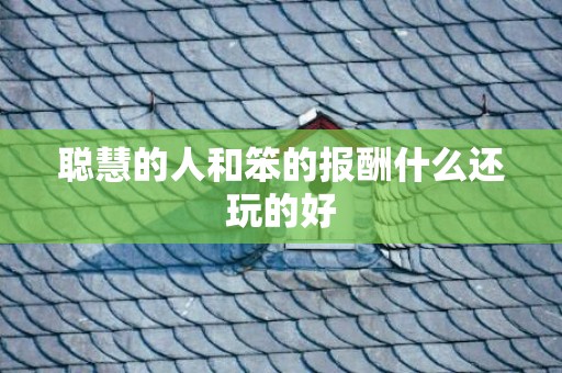 聪慧的人和笨的报酬什么还玩的好
