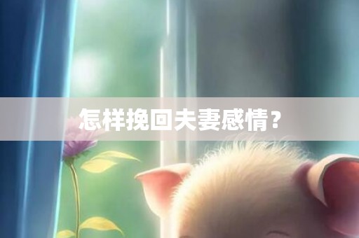 怎样挽回夫妻感情？