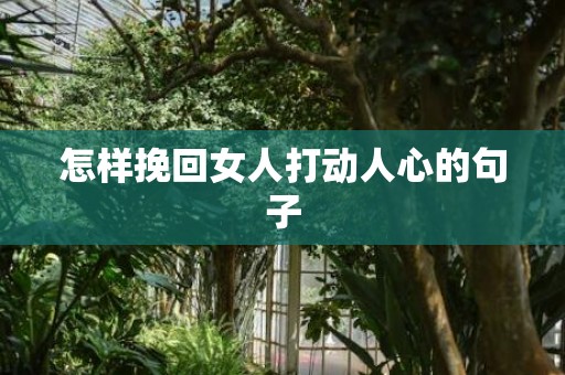 怎样挽回女人打动人心的句子