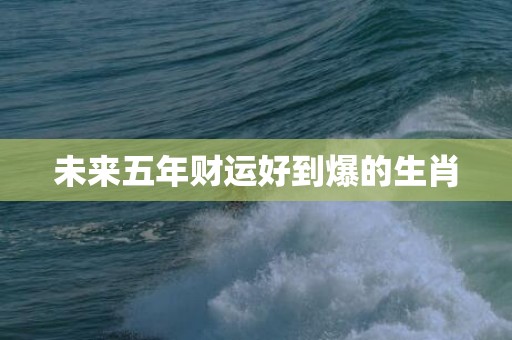 未来五年财运好到爆的生肖