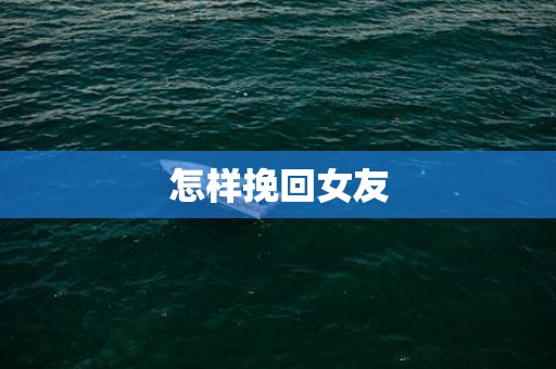 怎样挽回女友