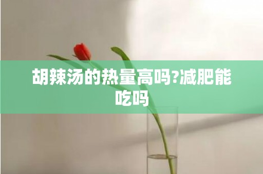 胡辣汤的热量高吗?减肥能吃吗