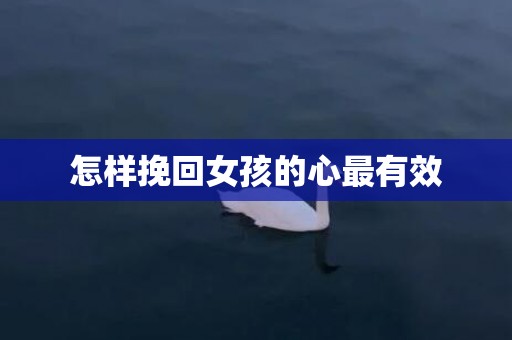怎样挽回女孩的心最有效