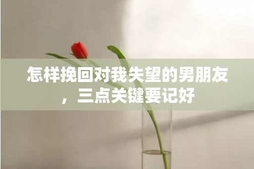怎样挽回对我失望的男朋友，三点关键要记好