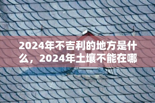 2024年不吉利的地方是什么，2024年土壤不能在哪里移动，
