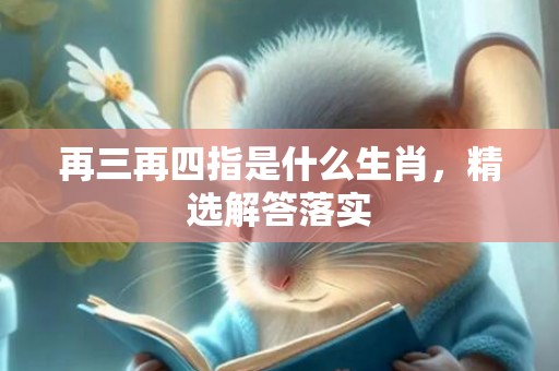 再三再四指是什么生肖，精选解答落实