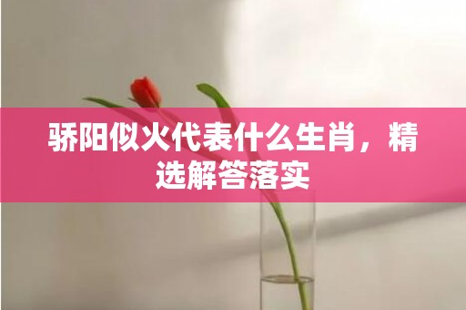 骄阳似火代表什么生肖，精选解答落实