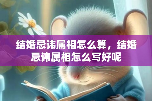结婚忌讳属相怎么算，结婚忌讳属相怎么写好呢