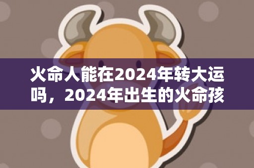 火命人能在2024年转大运吗，2024年出生的火命孩子的命运如何，