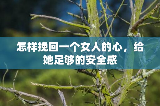 怎样挽回一个女人的心，给她足够的安全感