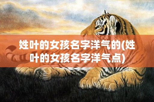 姓叶的女孩名字洋气的(姓叶的女孩名字洋气点)