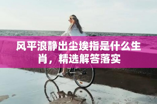 风平浪静出尘埃指是什么生肖，精选解答落实