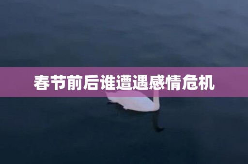 春节前后谁遭遇感情危机