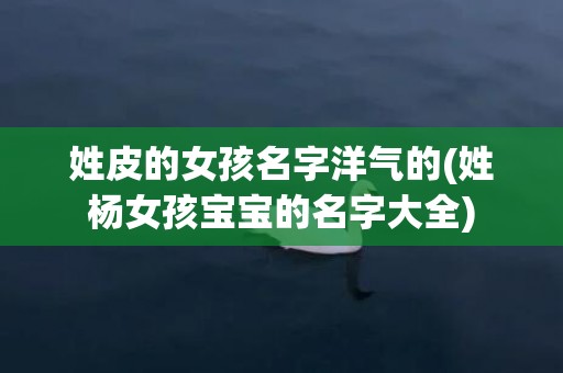 姓皮的女孩名字洋气的(姓杨女孩宝宝的名字大全)