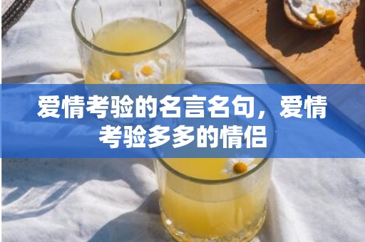 爱情考验的名言名句，爱情考验多多的情侣