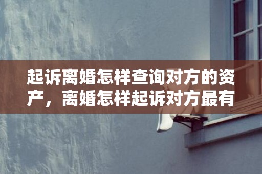 起诉离婚怎样查询对方的资产，离婚怎样起诉对方最有效呢
