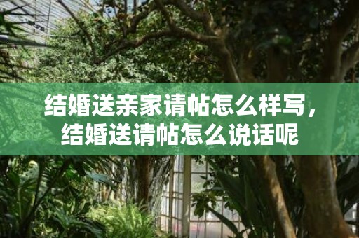 结婚送亲家请帖怎么样写，结婚送请帖怎么说话呢