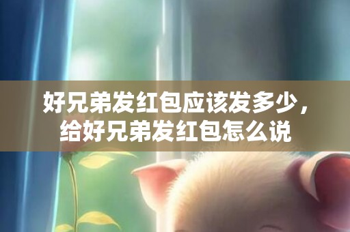 好兄弟发红包应该发多少，给好兄弟发红包怎么说