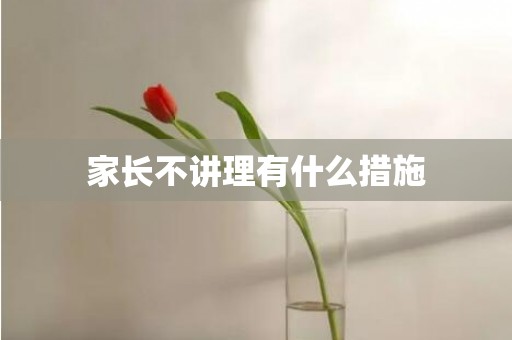 家长不讲理有什么措施