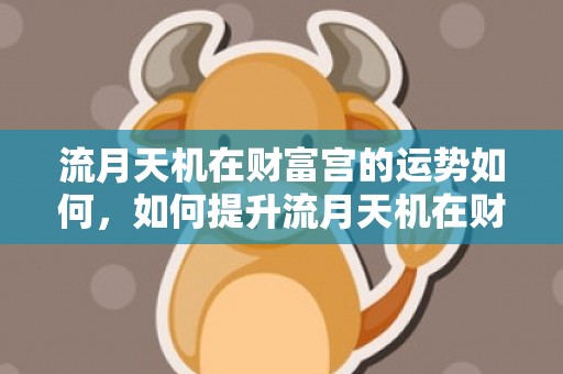 流月天机在财富宫的运势如何，如何提升流月天机在财富宫的运势，