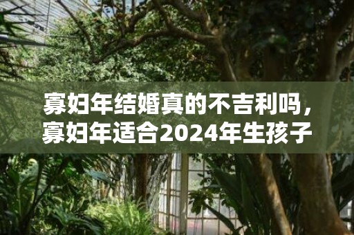 寡妇年结婚真的不吉利吗，寡妇年适合2024年生孩子吗，