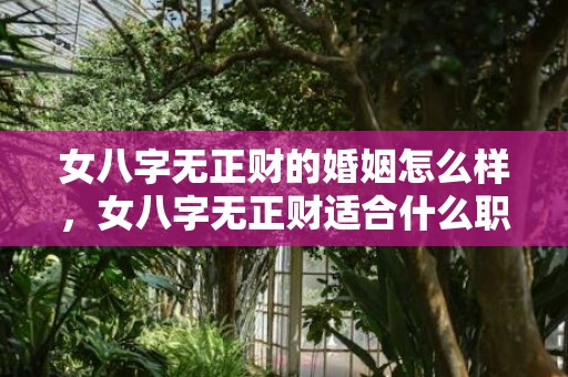 女八字无正财的婚姻怎么样，女八字无正财适合什么职业，