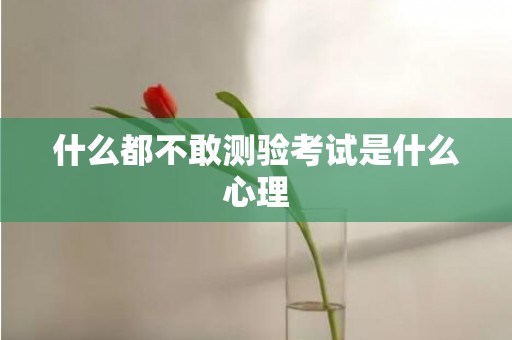 什么都不敢测验考试是什么心理