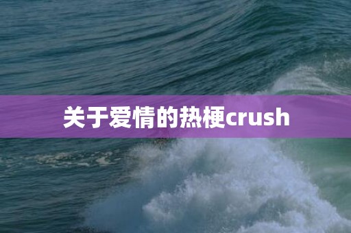关于爱情的热梗crush