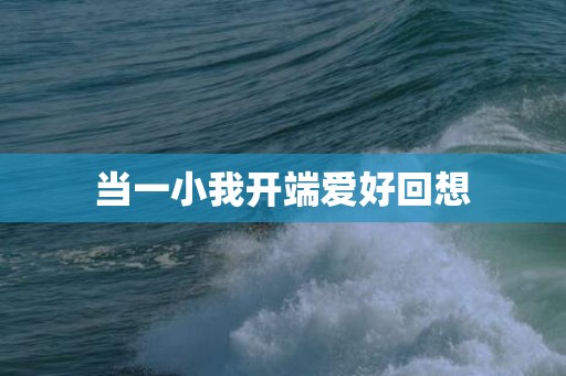 当一小我开端爱好回想