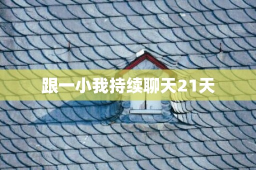 跟一小我持续聊天21天