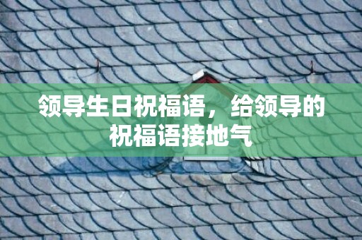 领导生日祝福语，给领导的祝福语接地气