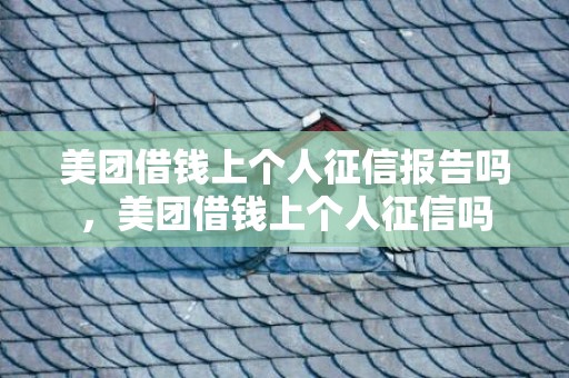 美团借钱上个人征信报告吗，美团借钱上个人征信吗